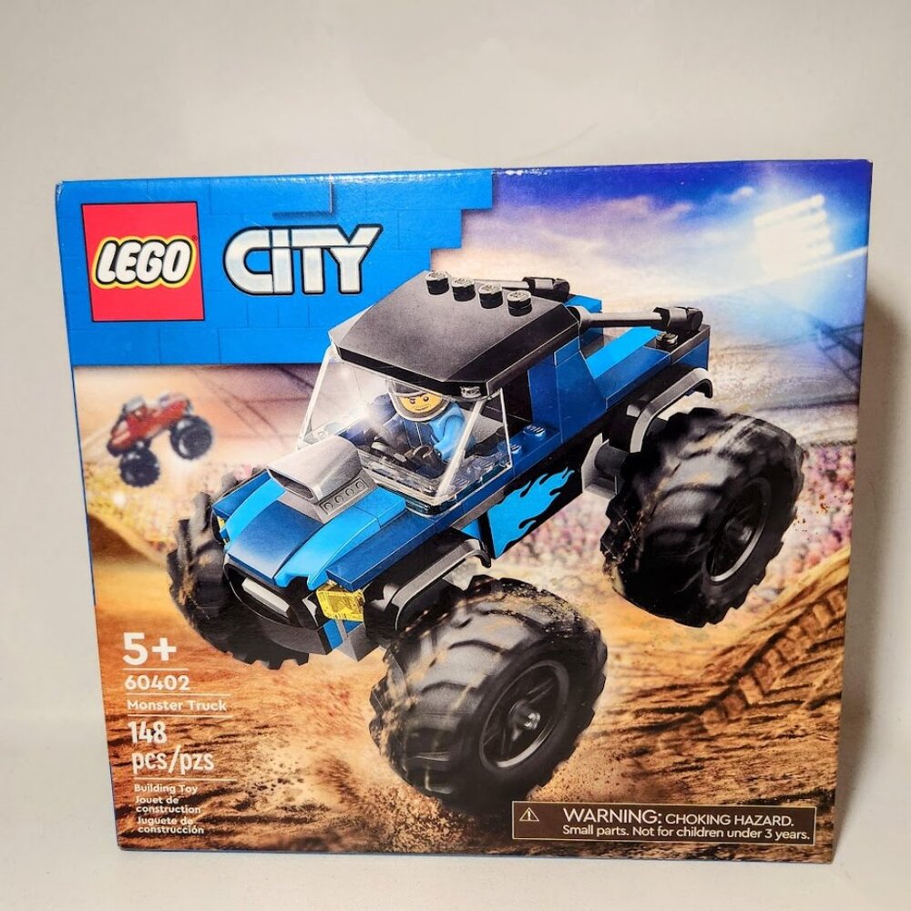 NEW LEGO CITY BLUE MONSTER TRUCK Off Road Car 60402 with Minifigure Driver - Picture 7 of 10